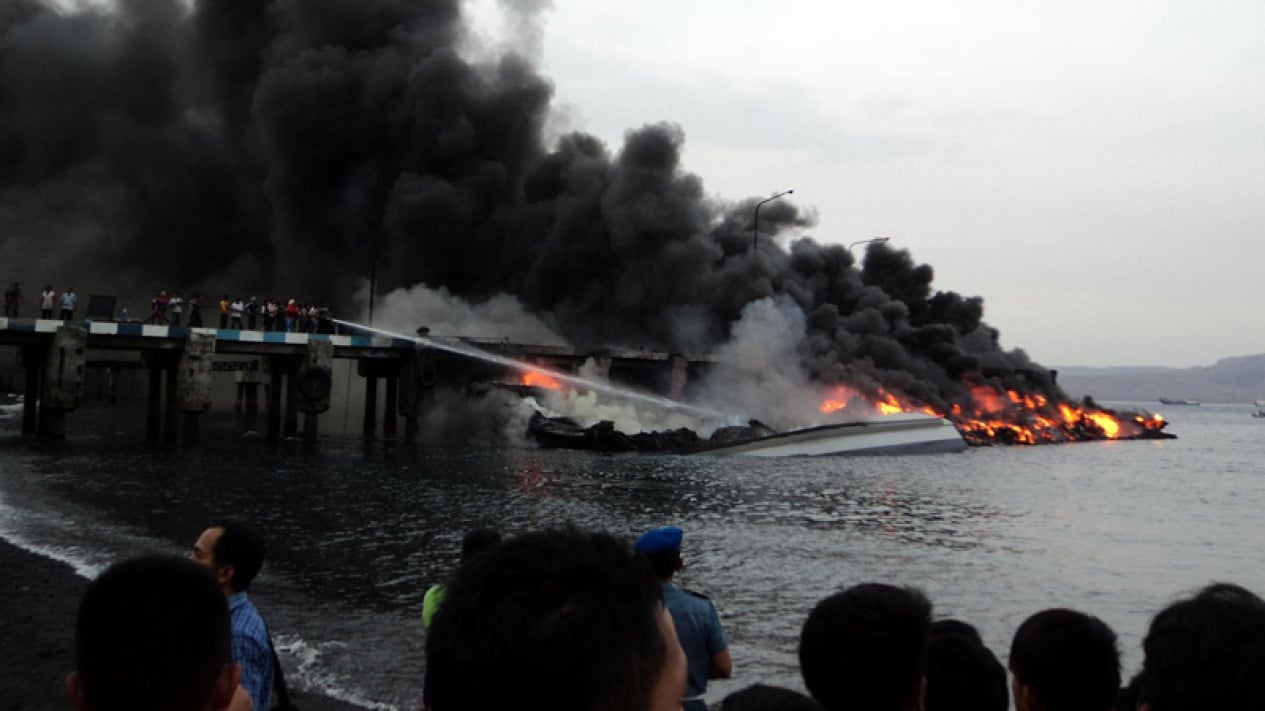 Foto Ini Hasil Pemeriksaan Km Paus Yang Terbakar