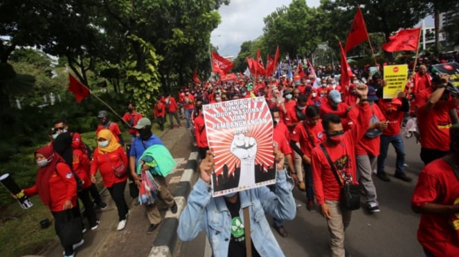 Buruh Mau Geruduk DPR Demo Tolak Pemilu Ditunda Polisi Antisipasi Ini