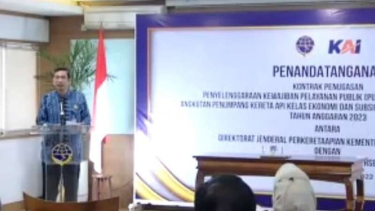 Foto Kemenhub Teken Kontrak Pso Kereta Api Rp Triliun