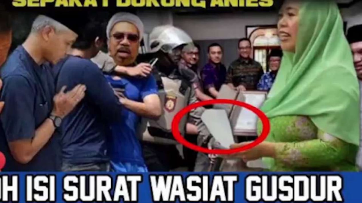 Foto Cek Fakta Surat Wasiat Gus Dur Ramal Anies Baswedan Jadi Presiden