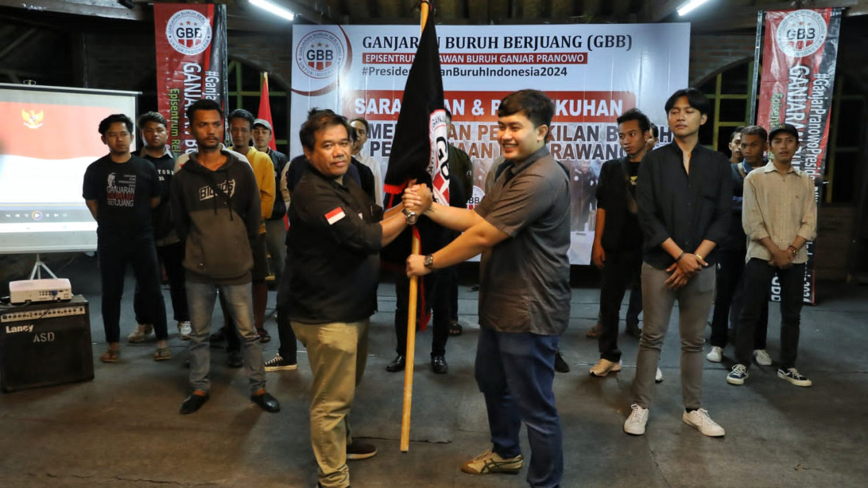 Foto Komitmen Dukung Ganjar Di Buruh Di Karawang Gaspol Bentuk