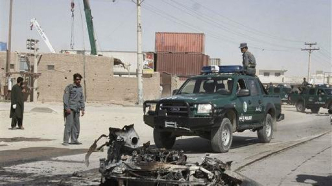 Ilustrasi mobil yang meledak di Afganistan