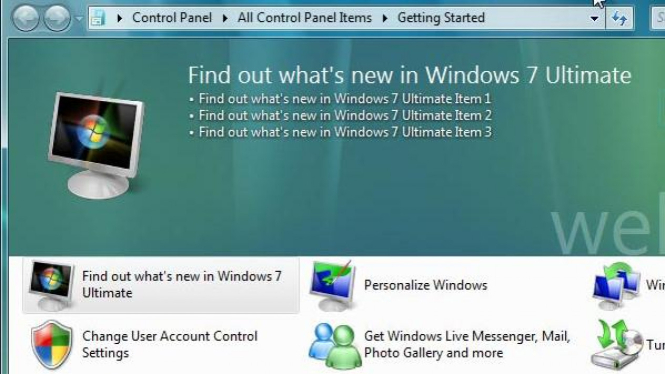 Windows 7 Control Panel.