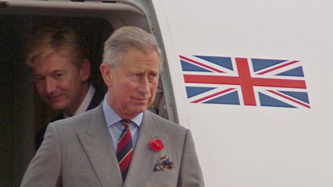 Pangeran Charles tiba di Lanud Halim Perdanakusuma