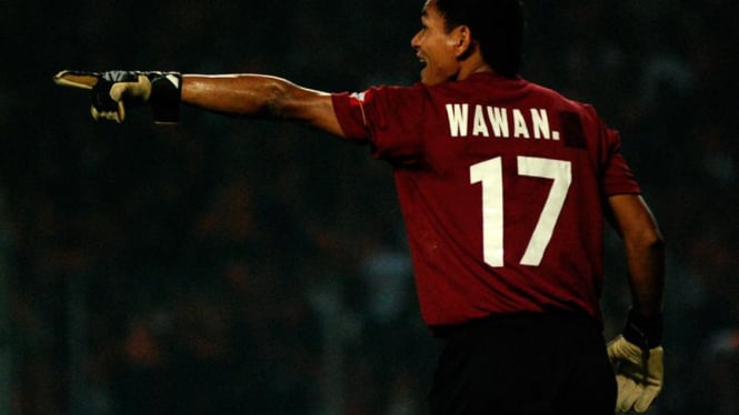 Penjaga gawang Bali United, Wawan Hendrawan.