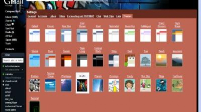 Gmail dengan Theme baru