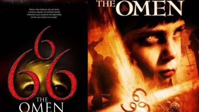 Simbol 666 di Poster Film Omen.