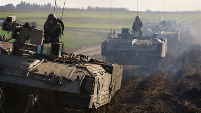 Pasukan darat Israel bergerak menuju perbatasan Jalur Gaza