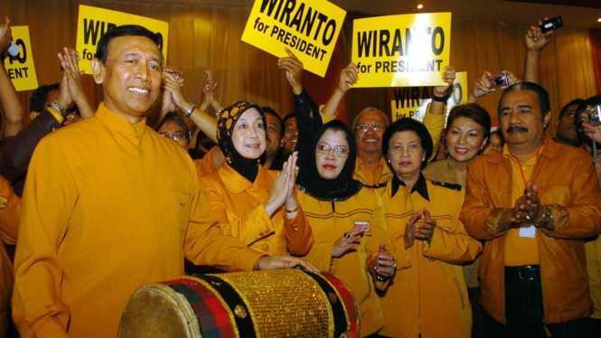 Wiranto saat menutup Rapimnas II Hanura di Makassar