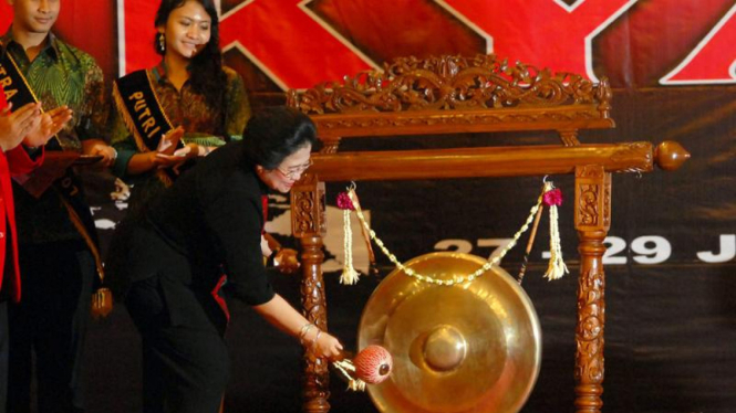 Megawati membuka Rakernas PDIP