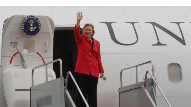 Hillary Clinton tiba di Jakarta