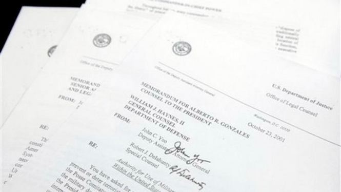 Berkas memo Departemen Kehakiman AS