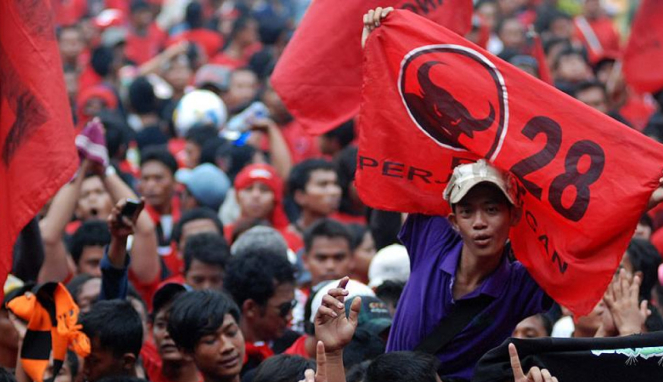 Ilustrasi-Simpatisan Partai Demokrasi Indonesia Perjuangan (PDIP)