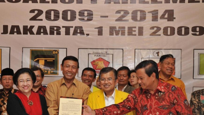 Megawati, Jusuf Kalla, Wiranto & Prabowo membentuk Koalisi Besar