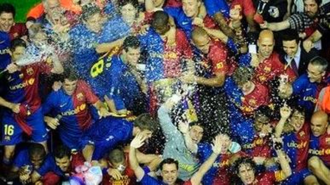 Perayaan Juara Barcelona