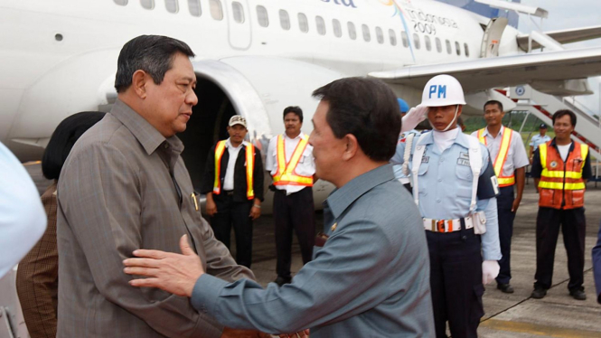 Presiden Yudhoyono di Bandara Sam Ratulangi, Manado