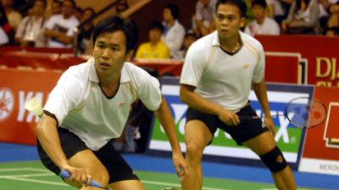 Hendra Setiawan (kiri) dan Markis Kido