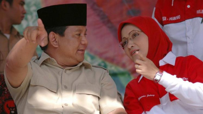 Prabowo Subianto dan Wakil Gubernur Jawa Tengah Rustriningsih