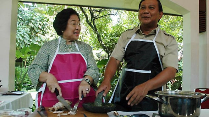 Megawati dan Prabowo  berpasangan saat Pilpres 2009.