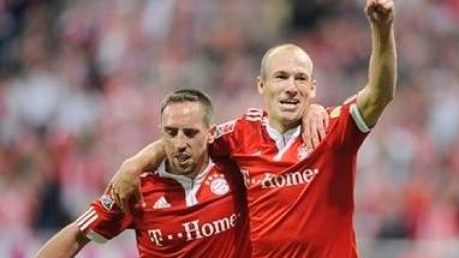 Arjen Robben (kanan) dan Franck Ribery