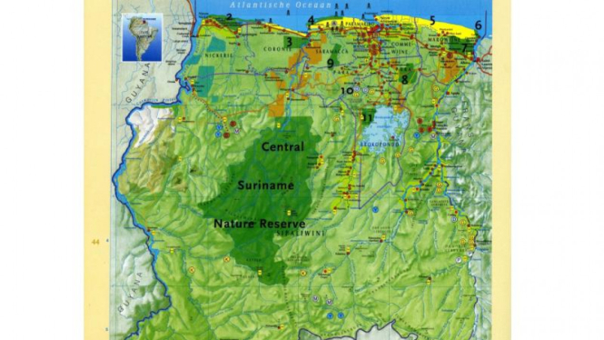 Peta Suriname
