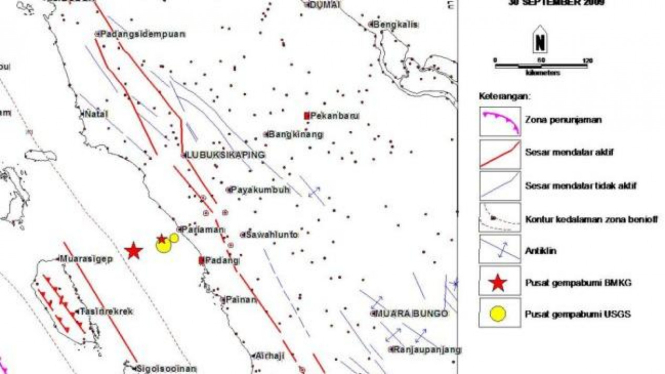 Peta Gempa Sumbar