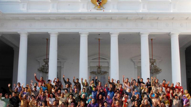 Presiden, Wapres dan Menteri Kabinet Indonesia Bersatu