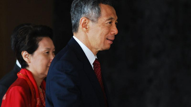 Pelantikan Presiden :  PM Singapura Lee Hsien Loong