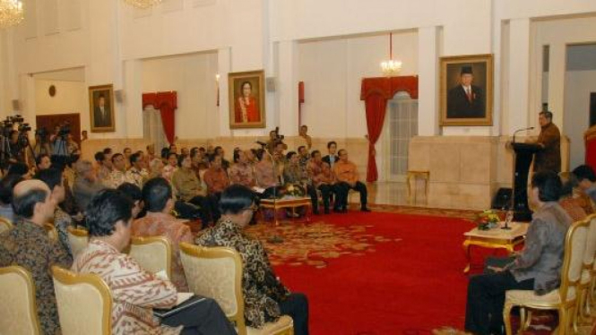 Presiden SBY silaturahmi dengan pemimpin redaksi media massa