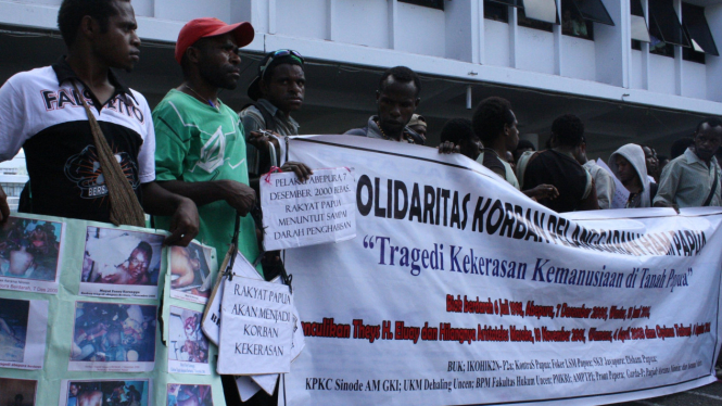 Aksi solidaritas HAM di Papua