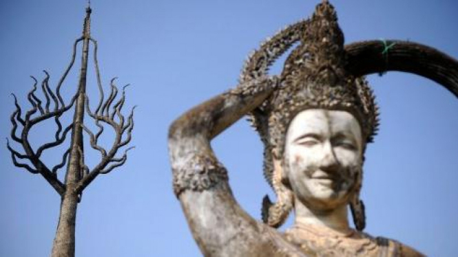 Xiengkuane Buddha Park di Thadeua Village, Laos