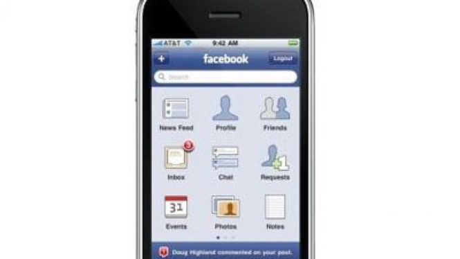 Facebook Mobile yang diakses lewat ponsel