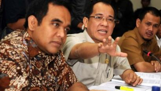 Ahmad Muzani (Gerindra), Akbar Faizal (Hanura) dan Mahfudz Siddiq (PKS)