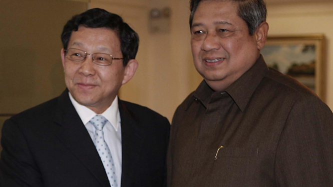 Presiden SBY dan Menteri Perdagangan China Chen Deming