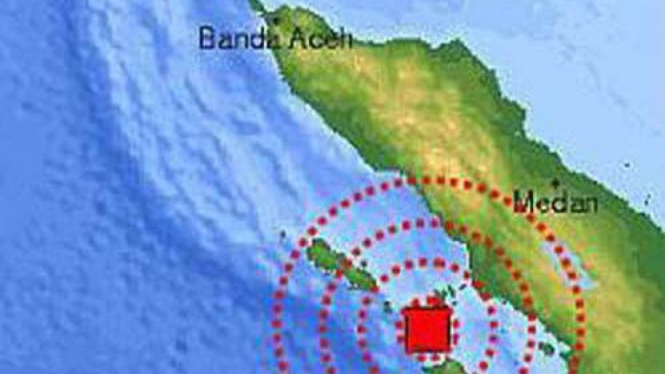 Peta Gempa Aceh-Sumatera