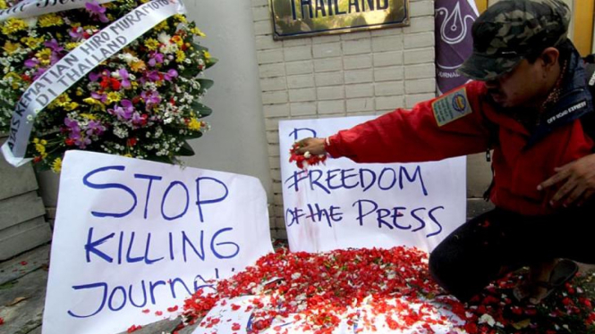 Tabur Bunga Solidaritas Jurnalis 