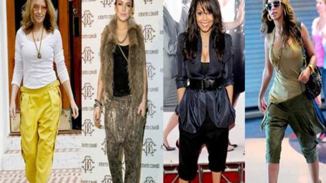 Celana harem (Kylie Minogue, Lindsay Lohan, Janet Jackson and Beyoncé Knowles)