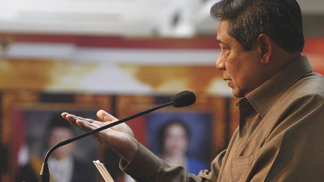 Presiden SBY jumpa pers pengunduran diri Menkeu Sri Mulyani