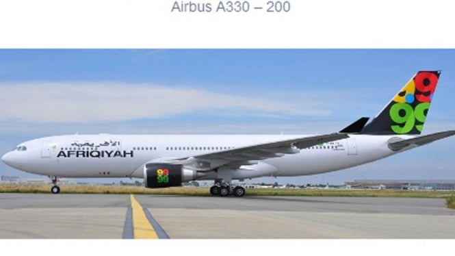 Pesawat Airbus A330 milis maskapai Afriqiyah
