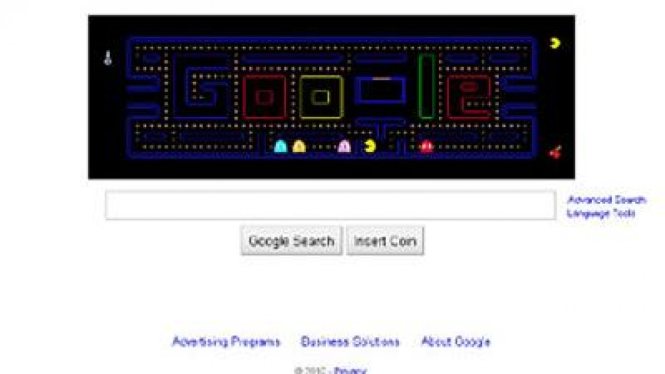Google doodle bertema video game Pac-Man