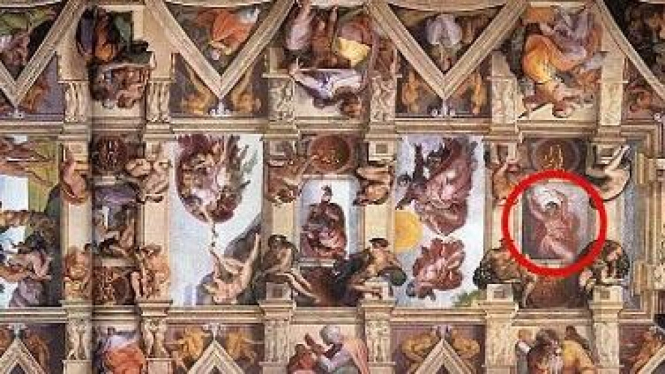 Lukisan Michelangelo di Kapel Sistina, ada kode rahasia di sana