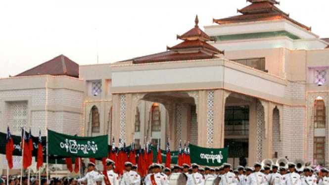 Balai kota Nay Pyi Taw, ibukota Myanmar yang baru.
