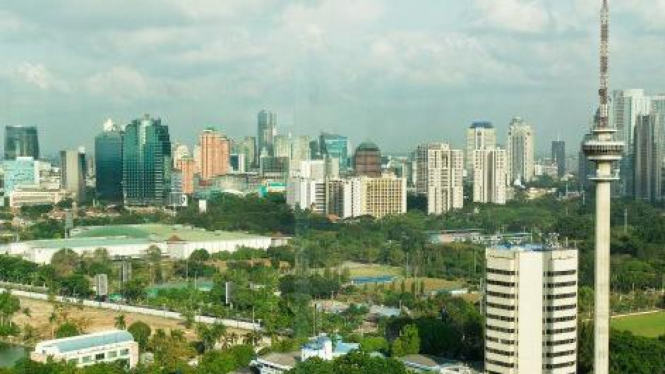 Taman Ria Senayan dilihat dari gedung parlemen
