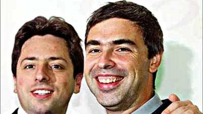 Pendiri Google, Larry Page dan Sergey Brin