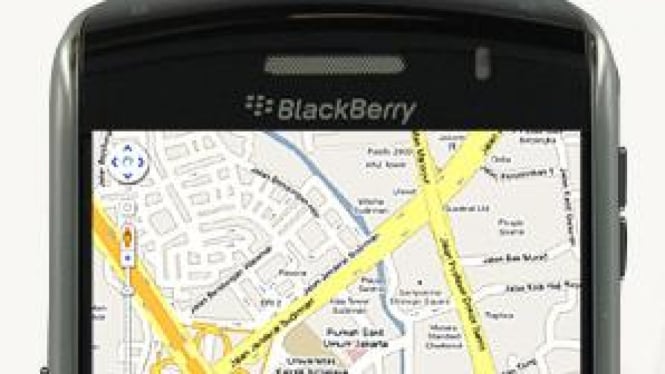 Ilustrasi aplikasi location based pada ponsel