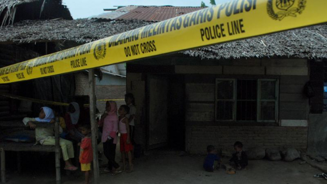 Rumah Tersangka Terduga Teroris Di Medan