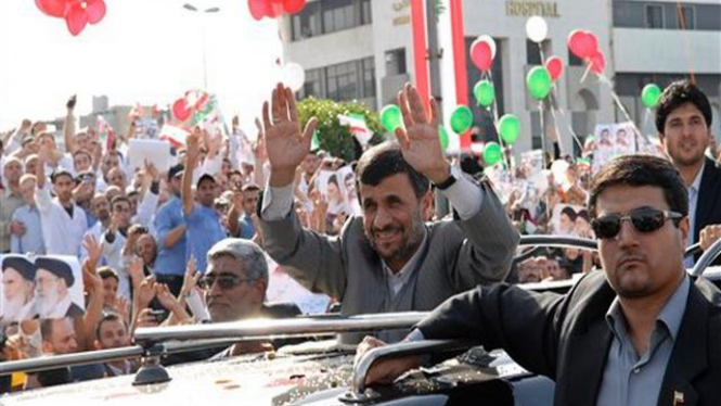 Rakyat Lebanon sambut meriah Mahmoud Ahmadinejad di Beirut