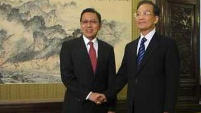 Wakil Presiden Boediono dan PM China, Wen Jiabao