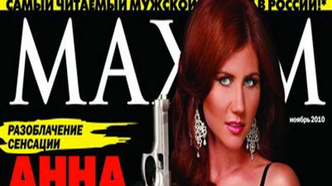 Anna Chapman jadi model sampul majalah Maxim edisi Rusia