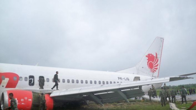 Pesawat Lion Air tergelincir di Pontianak (1)
